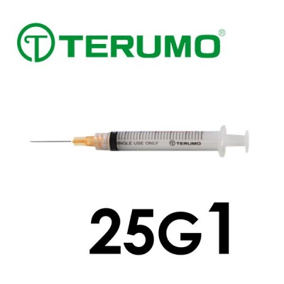 Terumo 25G 1" 3ml Syringe with Needle